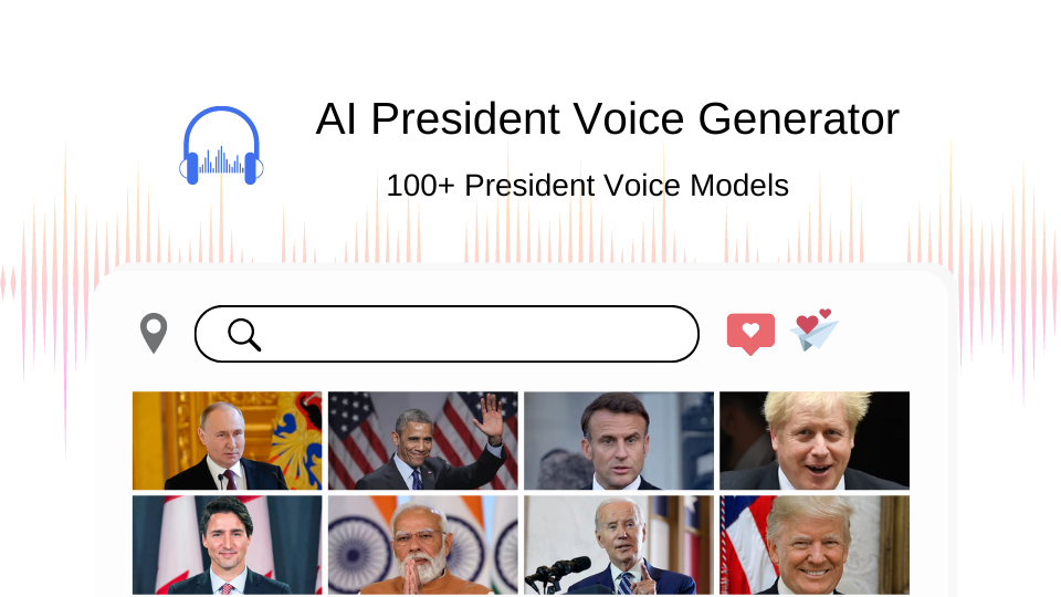 AI President Voice Generator Features 100+ President Voice Models